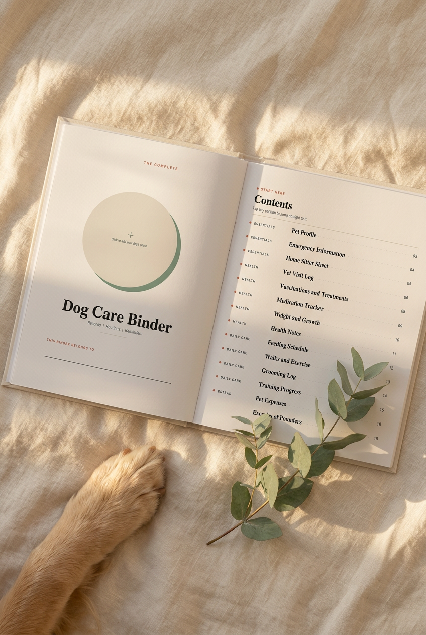 Dog Care Binder Product Image