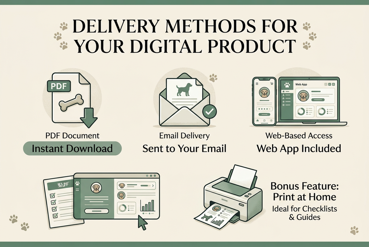 Instant Download & Web App explainer